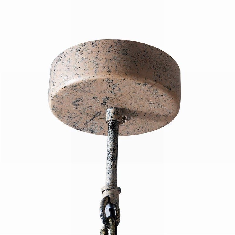 Newrays Wood Bead Chandelier Pendant Bohemian Boho Beachy Ceiling Lamp Light Fixtures (Gray White-Small, 13.58 in*15.74 in) - Image 5